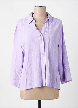Chemisier tissage crêpe manches 3/4 violet STREET ONE femme
