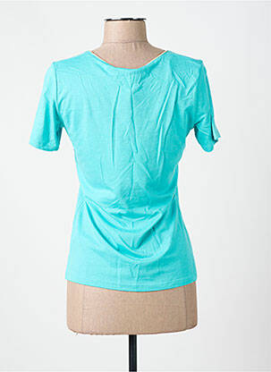 T-shirt col v manches courtes bleu JULIE GUERLANDE femme
