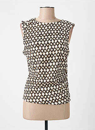 Top stretch sans manche beige GARCIA femme