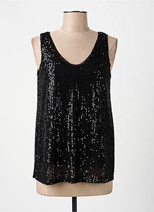 Top tissage jersey sans manche noir STREET ONE femme