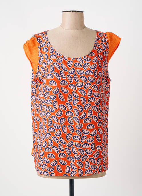 Top orange AZAY pour femme