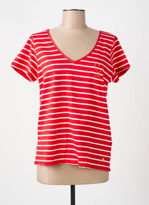 T-shirt rouge C'EST BEAU LA VIE pour femme