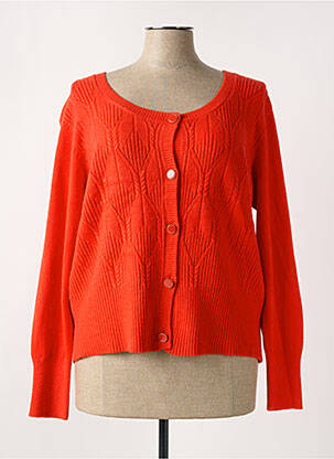 Gilet manches longues stretch orange JULIE GUERLANDE femme