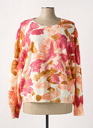 Pull stretch manches longues orange C'EST BEAU LA VIE femme