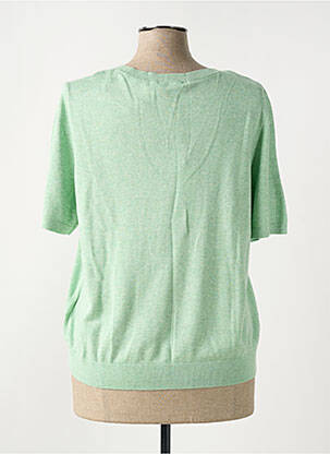 Pull tissage chiné manches courtes vert STREET ONE femme