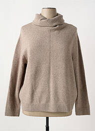 Pull col roulé tissage chiné manches longues marron STREET ONE femme