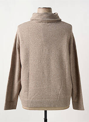 Pull col roulé tissage chiné manches longues marron STREET ONE femme