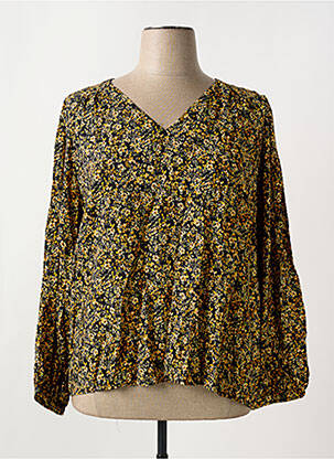 Blouse imprimé fleurs manches longues noir C'EST BEAU LA VIE femme