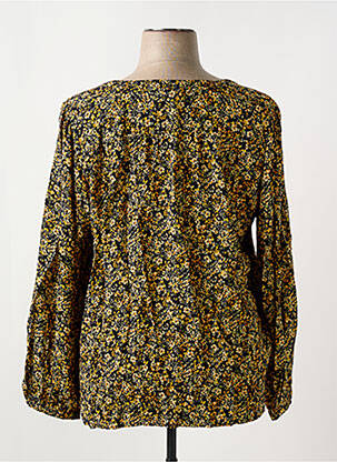 Blouse imprimé fleurs manches longues noir C'EST BEAU LA VIE femme