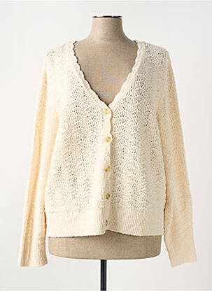 Gilet manches longues beige C'EST BEAU LA VIE pour femme