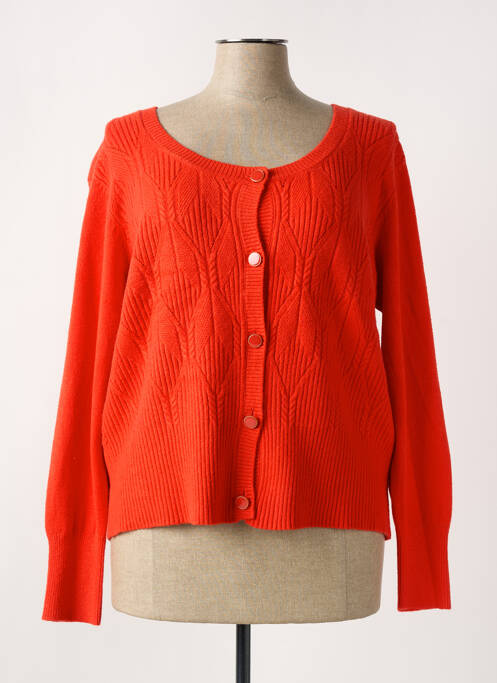 Gilet manches longues orange JULIE GUERLANDE pour femme