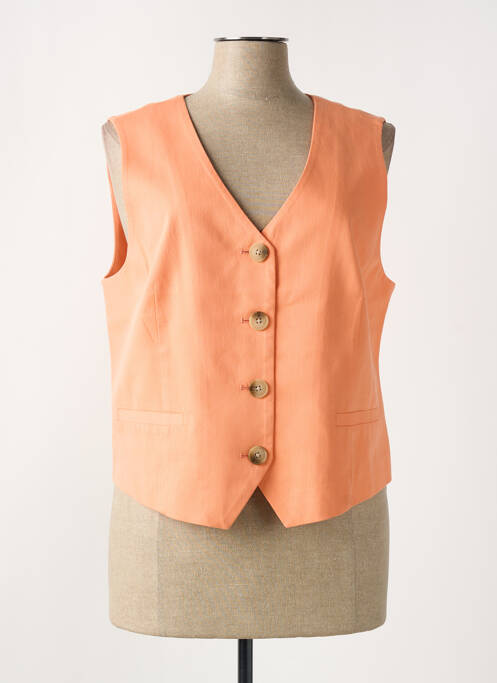 Gilet sans manche orange C'EST BEAU LA VIE pour femme