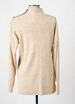 Pull coupe droite manches longues beige C'EST BEAU LA VIE femme