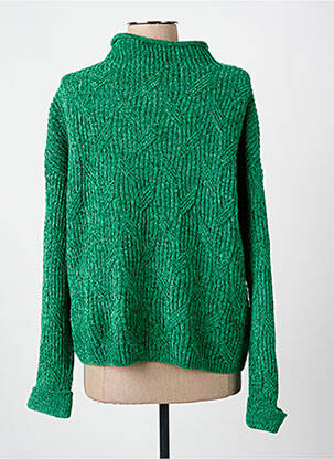 Pull coupe cintrée manches longues vert STREET ONE femme