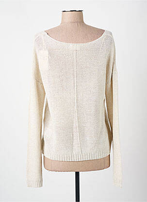 Pull maille ajourée manches longues beige C'EST BEAU LA VIE femme