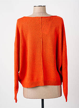 Pull coupe droite manches longues orange GARCIA femme