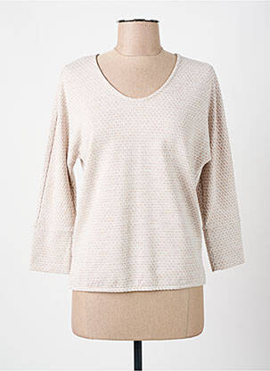 Pull coupe cintrée manches 3/4 beige STREET ONE femme