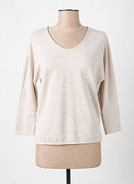 Pull coupe cintrée manches 3/4 beige STREET ONE femme