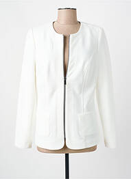 Veste casual col rond blanc BARBARA LEBEK femme