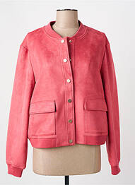 Veste casual col rond rouge C'EST BEAU LA VIE femme