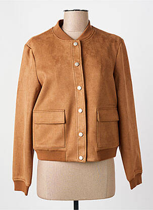 Veste casual col rond marron C'EST BEAU LA VIE femme