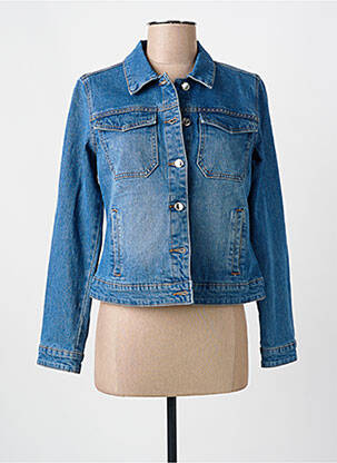 Veste casual col chemisier bleu JULIE GUERLANDE femme