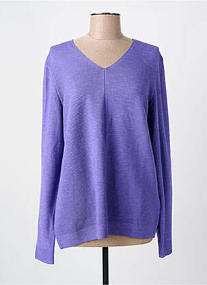 Pull coupe droite manches longues violet CECIL femme