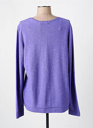 Pull coupe droite manches longues violet CECIL femme