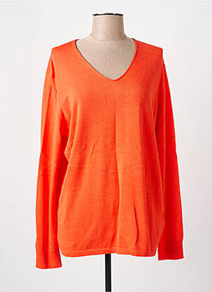 Pull col v manches longues orange CECIL femme
