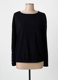 Pull col rond manches longues noir STREET ONE femme
