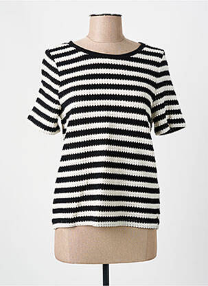 T-shirt coupe cintrée manches courtes noir STREET ONE femme