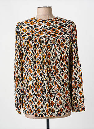 Blouse imprimé fantaisie manches longues noir C'EST BEAU LA VIE femme