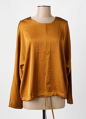 Blouse col rond manches longues marron BROADWAY femme