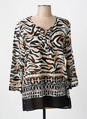 Blouse col rond manches longues noir BARBARA LEBEK femme