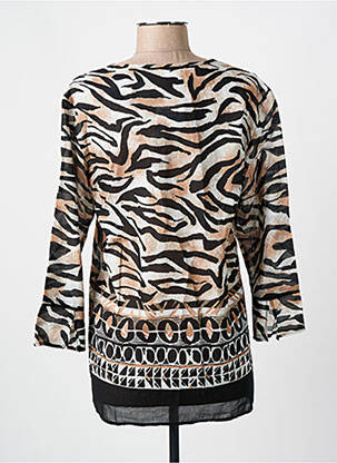 Blouse col rond manches longues noir BARBARA LEBEK femme