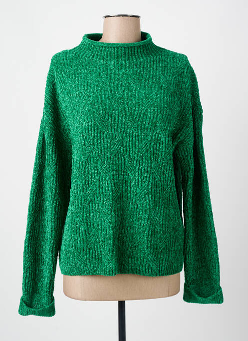 Pull coupe cintrée manches longues vert STREET ONE femme