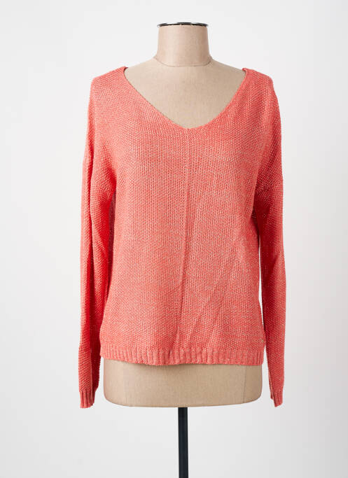 Pull orange C'EST BEAU LA VIE pour femme