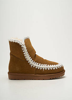 Bottines/boots fourrée talon plat jusqu'à 3cm marron KELARA femme