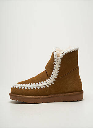 Bottines/boots fourrée talon plat jusqu'à 3cm marron KELARA femme