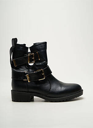 Bottines/boots matière lisse talon de 4 à 6cm noir FRANCESCO MILANO femme