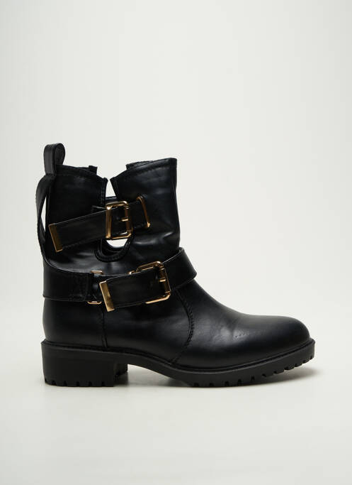 Bottines/boots matière lisse talon de 4 à 6cm noir FRANCESCO MILANO femme
