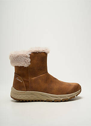 Bottines/boots fourrée talon plat jusqu'à 3cm marron SKECHERS femme