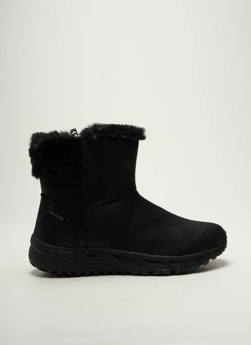 Bottines/boots bout rond talon plat jusqu'à 3cm noir SKECHERS femme
