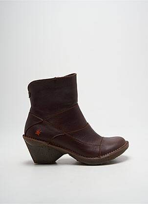 Bottines/boots matière lisse talon de 4 à 6cm marron ART femme