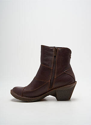 Bottines/boots matière lisse talon de 4 à 6cm marron ART femme