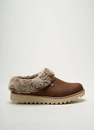 Chaussons/Pantoufles marron SKECHERS femme