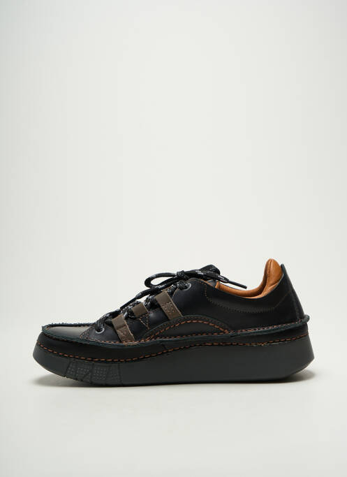Baskets tissage satiné bout rond noir ART homme