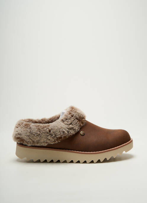 Chaussons/Pantoufles marron SKECHERS femme