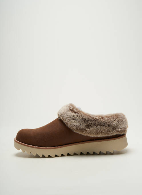 Chaussons/Pantoufles marron SKECHERS femme