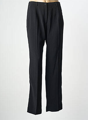 Pantalon droit fermeture zippée sous rabat boutonné taille normale noir GUY DUBOUIS femme
